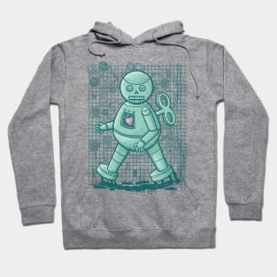 Clockwork Robot with Human Heart Hoodie